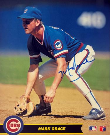 Mark Grace signed Chicago Cubs MLB Licensed 8x10 Photo imperfect - COA