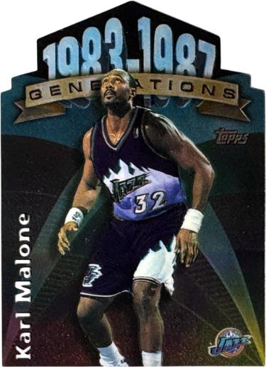 Karl Malone 1997-98 Topps Generations Die-Cut Card #G7 (Utah Jazz/HOF)