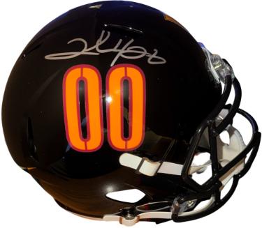 Clinton Portis signed Washington Commanders Riddell NFL FS Rep Black Alternate "00" Speed Helmet #2- JSA Witnessed