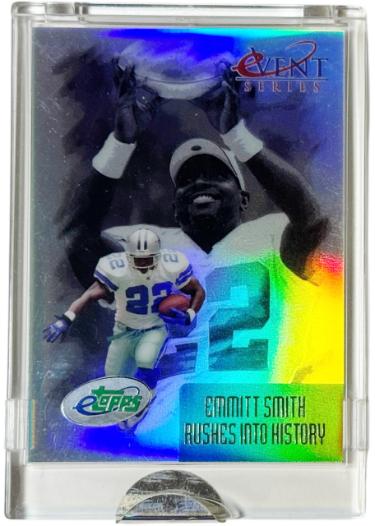 Emmitt Smith 2002 NFL eTopps Event Series Rushes Into History Card #ES6 (Sealed/Uncirculated/HOF/Dallas Cowboys)