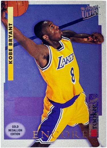 Kobe Bryant 1996-97 Fleer Ultra Encore Gold Medallion Rookie Card (RC) #G-266 (Los Angeles Lakers/HOF)