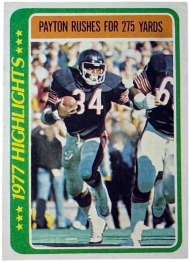 Walter Payton 1978 Topps 1977 Highlights Card #3 (Chicago Bears/HOF/Sweetness)