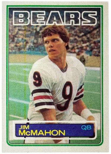 Jim McMahon 1983 Topps Rookie Card (RC) #33 (Chicago Bears/Super Bowl XX)