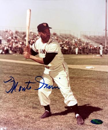Monte Irvin signed New York Giants MLB 8x10 Photo imperfect - Steiner COA (HOF)
