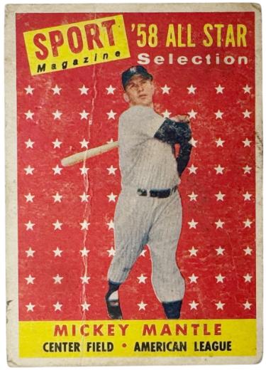 Mickey Mantle 1958 Topps All Star Card #487 - (New York Yankees/HOF/500 HR)