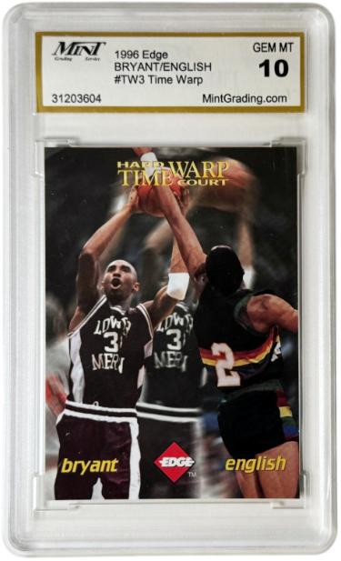 Kobe Bryant 1996-97 Collector's Edge Time Warp RC Card #TW3 - Mint Graded 10 Gem Mint (Lower Merion/Lakers/w/Alex English)