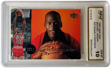 Michael Jordan 1994 Upper Deck Decade of Dominance Card #J2 - Mint Graded 10 Gem Mint (Chicago Bulls/GOAT/HOF)