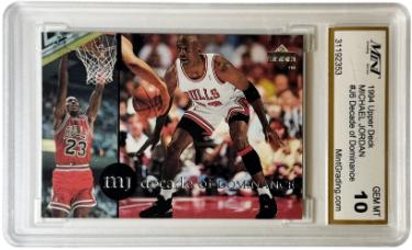 Michael Jordan 1994 Upper Deck Decade of Dominance Card #J6 - Mint Graded 10 Gem Mint (Chicago Bulls/GOAT/HOF)