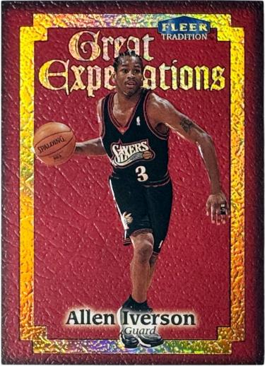 Allen Iverson 1998-99 Fleer Tradition Great Expectations Card #7GE (Philadelphia 76ers/HOF)
