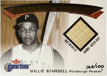Willie Stargell 2001 Fleer Gametime Famers Lumbers Game-Used Bat Card /100 (Pittsburgh Pirates/HOF)