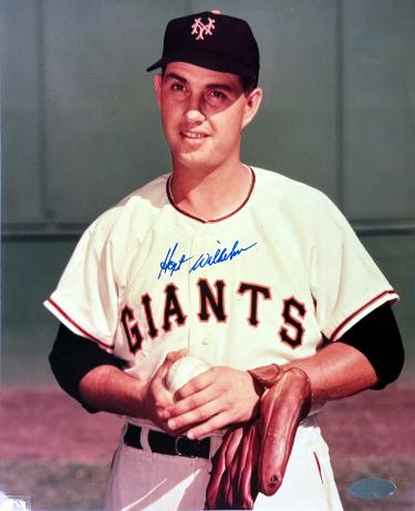 Hoyt Wilhelm signed New York Giants 8x10 Photo imperfect- Steiner Sports Hologram/COA