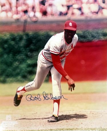 Bob Gibson signed St. Louis Cardinals MLB 8x10 Photo- Goldin/Score Board COA/HOF