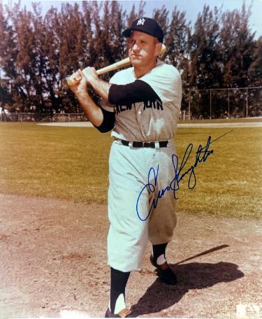 Enos Slaughter signed New York Yankees MLB 8x10 Photo imperfect- COA (HOF/10XAS)