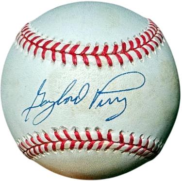 Gaylord Perry signed OFC Rawlings ROAL American League Baseball toned- Steiner Sports Hologram (San Francisco Giants/HOF)