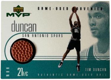 Tim Duncan 1999-00 Upper Deck MVP Game Used Souvenir Game Ball #TD-S (San Antonio Spurs/HOF)