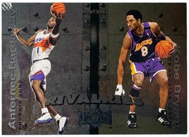 Kobe Bryant/Anfernee Hardaway 1999-00 Skybox Metal Rivalries Insert Card #6R (Lakers/Suns)