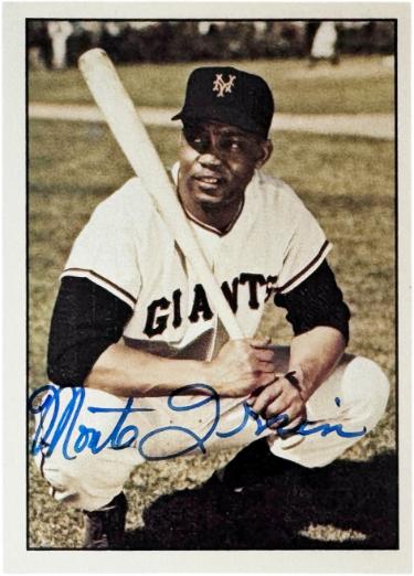 Monte Irvin signed 1979 TCMA 50'S On Card Auto #168- COA (New York Giants/HOF)
