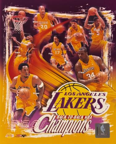 Los Angeles Lakers 2001 Back-to-Back NBA Champions 8x10 Photo (Kobe Bryant)- NEW