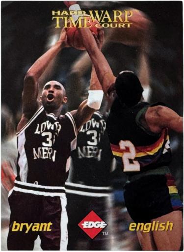Kobe Bryant 1996-97 Collector's Edge Time Warp Rookie Card #TW3 w/ Alex English