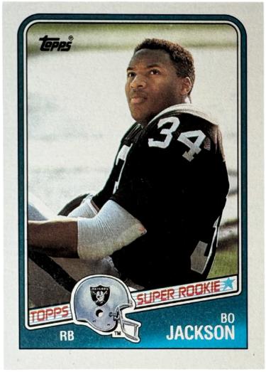 Bo Jackson 1988 Topps Super Rookie Card (RC) #327 (Los Angeles Raiders)