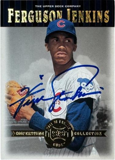 Fergie Jenkins signed 2001 Upper Deck Cooperstown On Card Auto #13- COA (Chicago Cubs/HOF)