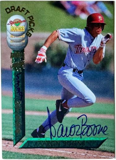 Aaron Boone signed 1994 Signature Rookies Rookie On Card Auto (RC)- /7750 USC