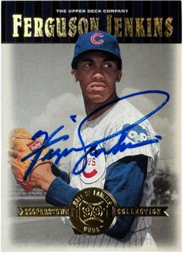 Fergie Jenkins signed 2001 Upper Deck Cooperstown On Card Auto #13- COA (Chicago Cubs/HOF)