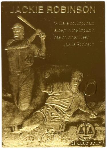 Jackie Robinson 1997 Bleachers 23KT Gold 50th Anniversary Limited Edition Card