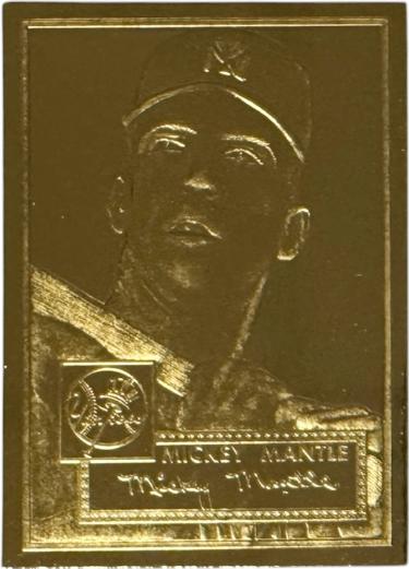 Mickey Mantle 1996 Topps 22K Gold Foil Card #311 - (1952 Reprint/New York Yankees/HOF)