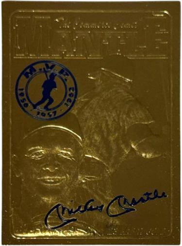 Mickey Mantle 1996 Bleachers 23KT Gold The Commerce Comet Card (New York Yankees/HOF)
