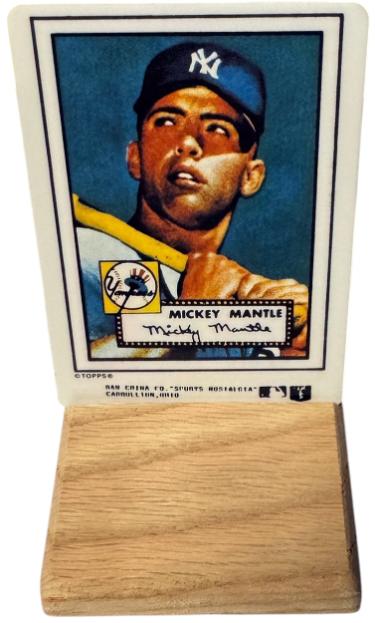 Mickey Mantle 1995 Topps MLB RN China Co Porcelain 1952 Card #311 w/Box/Display