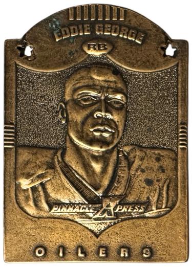 Eddie George 1997 Pinnacle X-Press Metal Works Bronze Card #15 of 20 (Houston Oilers/Tennessee Titans)