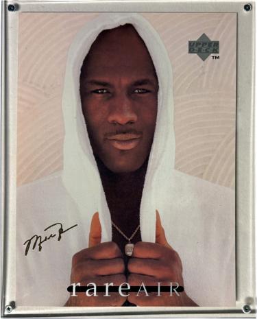 1995 Michael Jordan Upper Deck Rare Air 8.5x11 Jumbo Gold Sig Card LTD /5000 HOF