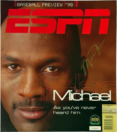 Michael Jordan 1998 ESPN The Magazine Cover Upper Deck LTD Print 11.5x10 Card