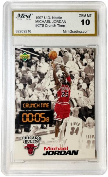 Michael Jordan 1997-98 Upper Deck Nestle Crunch Time Card #CT5 - Mint Graded 10 Gem Mint (Chicago Bulls/GOAT/HOF)