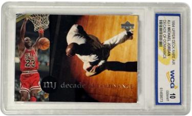 Michael Jordan 1994 Upper Deck Air Decade Of Dominance Card #J1- WCG Graded 10 Gem Mint (Chicago Bulls/GOAT/HOF)
