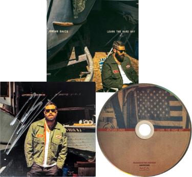 Jordan Davis signed 2025 Learn Hard Way 4.75x4.75 Art Card Insert w/ Album Cover & CD w/ Case- COA (Country/Pop Music)