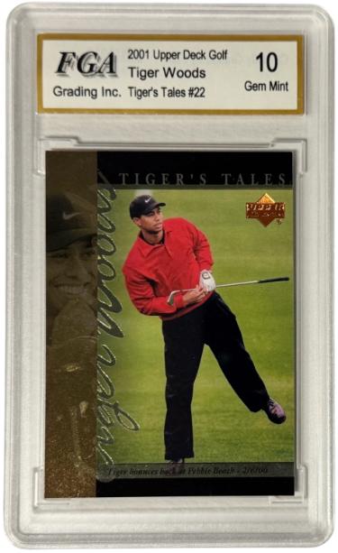 Tiger Woods 2001 Upper Deck Tiger's Tales Card #TT22- FGA Graded 10 Gem Mint