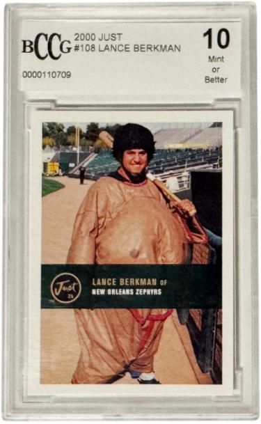 Lance Berkman 2000 Just Minors Rookie Card (RC) #108- BCCG Graded 10 Mint/Better