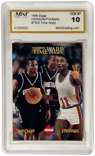 Allen Iverson/Isiah Thomas 1996 Edge Time Warp RC #TW6- Mint Graded 10 Gem Mint