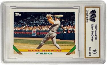 Mark McGwire 1993 Topps Card #100 - FGS Graded 10 Gem Mint (Oakland A's)