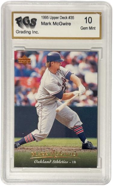 Mark McGwire 1995 Upper Deck Card #35- FGS Graded 10 Gem Mint (Oakland A's)
