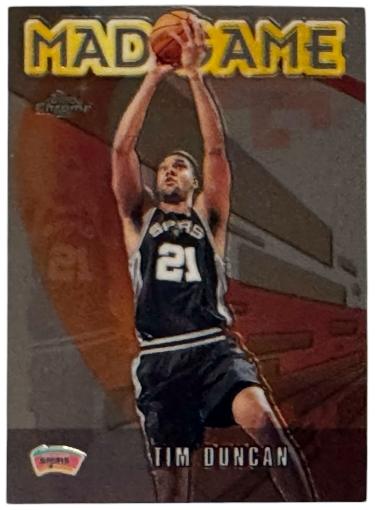 Tim Duncan 2001-02 Topps Chrome Mad Game Card #MG3 (San Antonio Spurs/HOF)