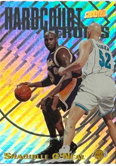 Shaquille O'Neal 1997-98 Topps Stadium Club Hardcourt Heroics Card #H8 (Los Angeles Lakers/HOF)