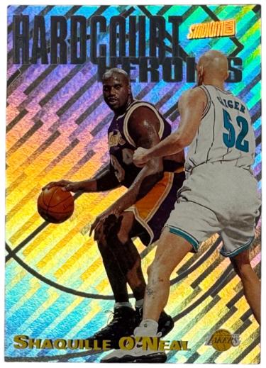 Shaquille O'Neal 1997-98 Topps Stadium Club Hardcourt Heroics Card #H8 (Los Angeles Lakers/HOF)