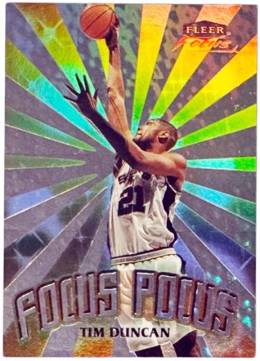 Tim Duncan 1999-00 Fleer Focus- Focus Pocus Card #2FP (San Antonio Spurs/HOF)