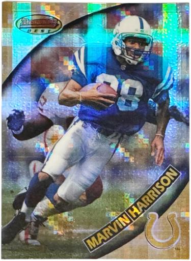 Marvin Harrison 1997 Bowman's Best Atomic Refractor Card #74 (Indianapolis Colts/HOF)