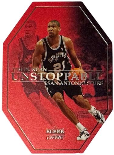 Tim Duncan 2001-02 Fleer Genuine Unstoppable Card #5U (San Antonio Spurs/HOF)