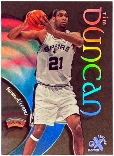 Tim Duncan 1999-00 SkyBox E-X Century Card #7 (San Antonio Spurs/HOF)