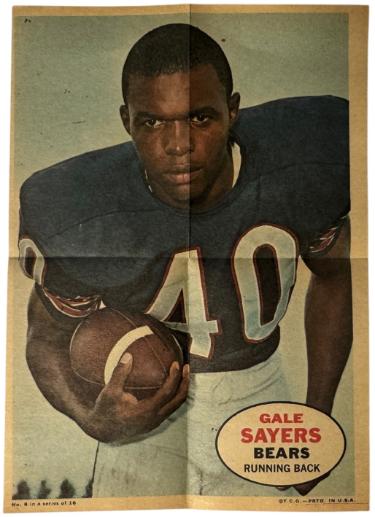 Gale Sayers 1968 Topps NFL Football Posters Inserts Set-Break # 8 EX/OC (Chicago Bears/HOF)